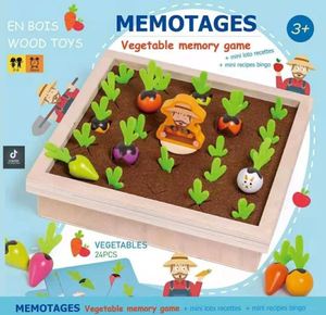 抖音同款新款木制拔萝卜大小配对玩具蔬菜水果记忆游戏幼儿园早教
