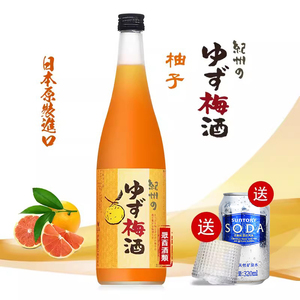 日本进口中野纪州梅酒微醺柚子酒