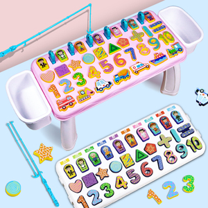 幼儿童益智早教玩具数字拼图积木配对1-2男女孩宝宝智力开发动脑3