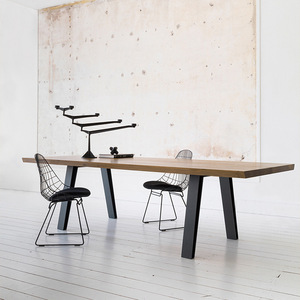 北欧实木会议桌简约办公桌现代工业风长桌子洽谈桌写字书桌工作台