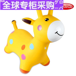 日本新款音乐儿童骑马充气玩具加大加厚小马宝宝坐骑小鹿叮当