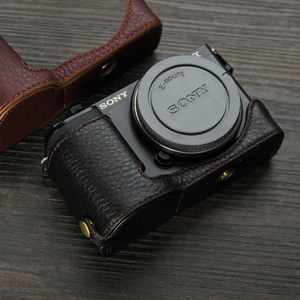 索尼ZVE10相机套半套底座真皮手柄ZV-E1机身保护套相机包