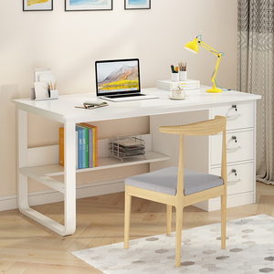 电脑桌台式家用办公桌现代简约带抽屉书桌桌椅组合卧室学生学习桌