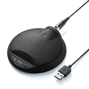 SANWASUPPLY带静音按键USB会议电脑麦克风收音灵敏台式笔记本