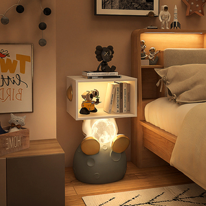 创意卡通宇航员床头柜一体台灯 落地式现代简约儿童房男孩卧室灯