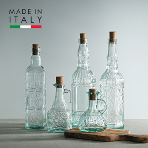 Bormioli意大利进口玻璃调味瓶 雕花油壶香醋瓶分装神器