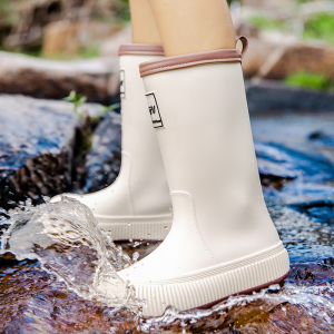 雨鞋女款高筒2024新款四季时尚水鞋防水防滑加绒轻便耐磨雨靴LFY