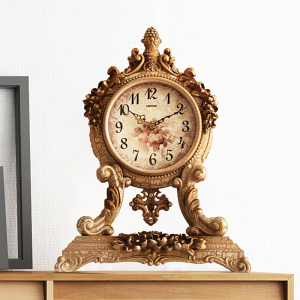 北欧复古欧式座钟摆件 客厅现代时尚台式钟表 创意个性家用时钟