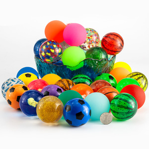 60号实心橡胶弹力球夜光球大小号宠物弹弹球跳跳球浮水球儿童玩具