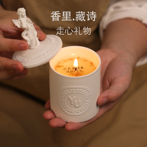 雕像香薰蜡烛礼盒 精致摆件助眠 生日情人节送礼佳品