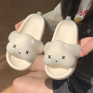 户外韩版防滑软底女童亲子拖鞋 可爱小狗造型 夏季新款儿童拖鞋