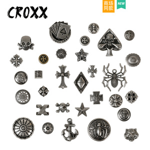 CROXX洞洞鞋配饰金属复古巴洛克风格高级质感crocs金属风鞋花