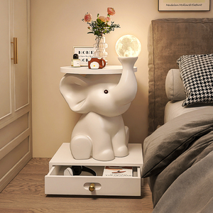 可爱大象造型 创意儿童房床头柜 简约现代卧室置物架