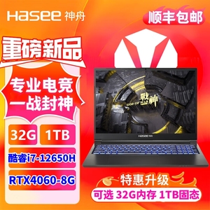 神舟战神Z8游戏本 RTX3060独显 i9处理器 16GB/1TB 2.5K 165Hz电竞本