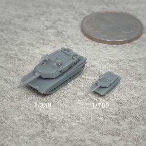 M1A2主战坦克 1/350/700比例 精细树脂白模 军事模型 收藏级TK406