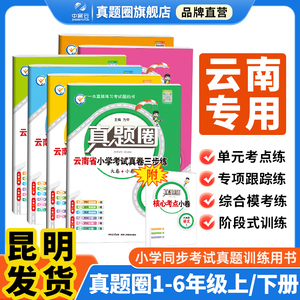 2024新版小学真题圈云南省专版语文数学英语全套同步练习测试卷