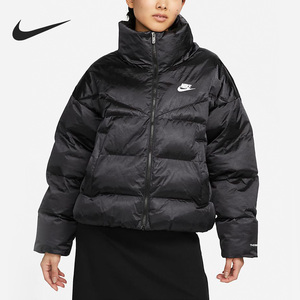 Nike耐克官方正品2024新款女子冬季保暖加厚立领棉服DQ6889-010