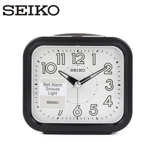 SEIKO精工正品闹钟 QHK023 静音防贪睡床头夜光铃铛