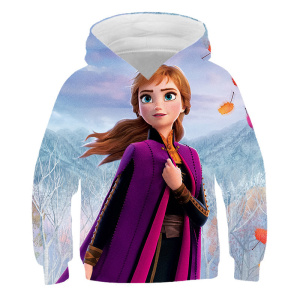 Girls' Frozen Elsa Print Hoodie Sweatshirt for Kids - Exclusive Design by BeautifulH