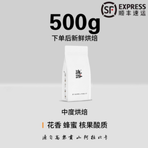 云南保山阿拉比卡咖啡豆 蓝山风味 中度烘焙 新鲜500g