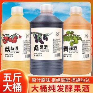 自制桑葚青梅荔枝低度果酒 5斤桶装 微醺不醉 自酿果酒