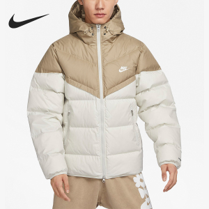 Nike 耐克官方正品冬季新款男子保暖连帽羽绒服FB8178-247 卡其色