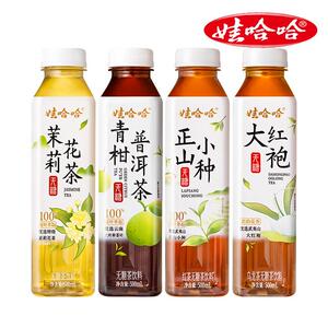 娃哈哈官方正品 无糖茶饮料组合装 普洱正山小种大红袍茉莉花茶500ml*15瓶