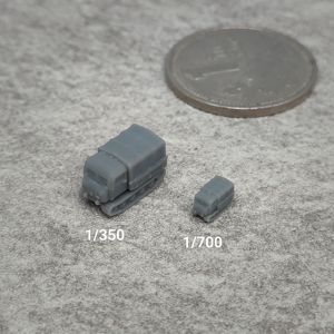 RSO履带牵引车树脂白模 1/350-700比例坦克战车微缩模型TK015