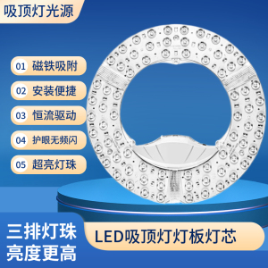 环形超亮LED灯板 节能灯盘灯芯灯管 吸顶灯维修替换光源 圆形灯芯