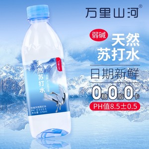 弱碱性天然苏打水整箱24瓶570ml无糖饮用水 万里山河品牌