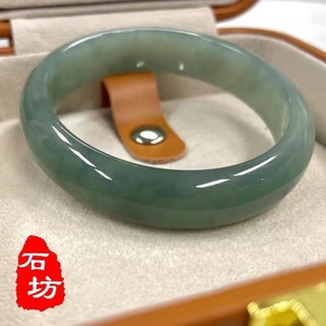 特价正品天然浅绿糯种翡翠手镯子女款翡翠色带证书包邮