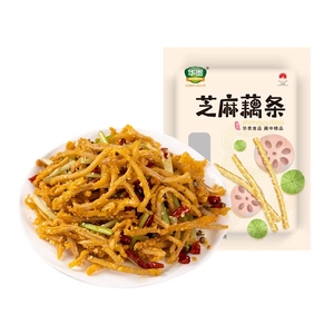 华贵洪湖特产芝麻藕条半成品 300g*2袋 冷冻预制菜 油炸干煸藕丝 商用家用食材