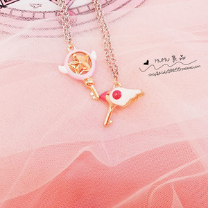 MUMU良品 二次元百变小樱星星鸟头项链 软妹少女心动漫周边饰品