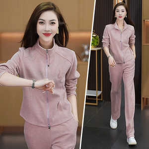 高级感春秋运动服套装女立领开衫卫衣宽松显瘦休闲两件套