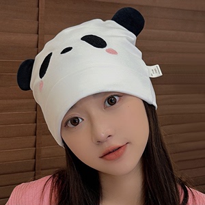 夏季薄款月子帽 产后时尚防风头巾 8月份孕妇专用纯棉帽子