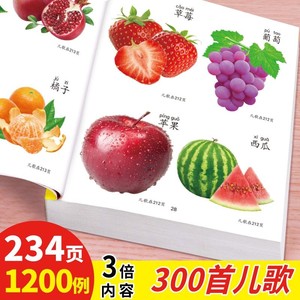 宝宝早教认物大全彩图注音版 儿童实物视觉启蒙认知书 1200字