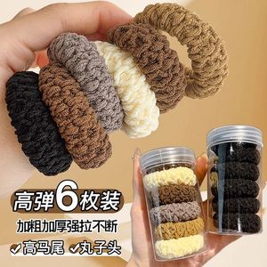 新款加粗加厚高马尾发绳 高弹力头绳女发圈 高端扎头皮筋头饰