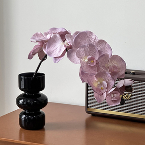 轻奢仿生蝴蝶兰假花摆设 仿真花艺客厅装饰品 花瓶插花家居摆件