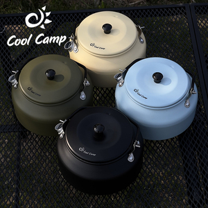 COOLCAMP酷乐户外露营便携烧水壶 0.9L铝合金煮水泡茶咖啡壶