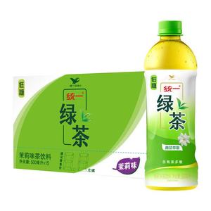 统一绿茶500ml*15瓶整箱低糖0脂茉莉味真茶萃取茶多酚饮料