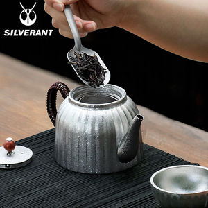 银蚁纯钛户外露营功夫茶具 茶壶家用泡茶器 灯笼壶带滤网