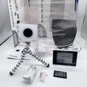 欧洲品牌婴儿监护器3.5寸高清触屏 TF卡槽录像 啼哭感应对讲功能