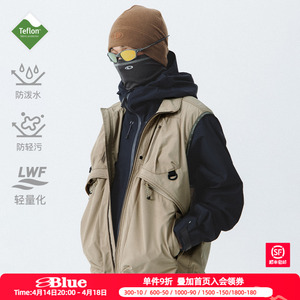 蓝岐新款Teflon三防户外钓鱼马甲男工装立领多口袋轻量化防泼水潮服