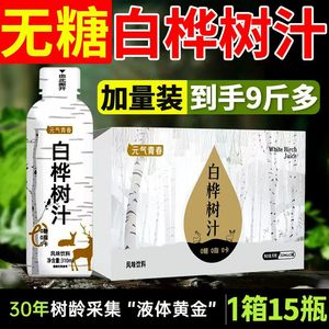 正宗白桦树汁森林植物饮料 新品特惠0糖0脂无添加 整箱15瓶特价