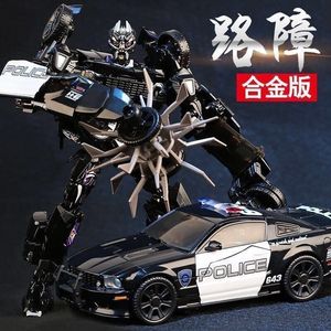 变形金刚5路霸天障狂派虎警察汽车机器人玩具 男孩生日礼物6-7-9岁