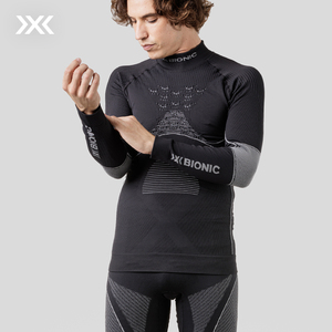 X-BIONIC聚能加强4.0男士立领排汗保暖内衣 跑步骑行滑雪专用