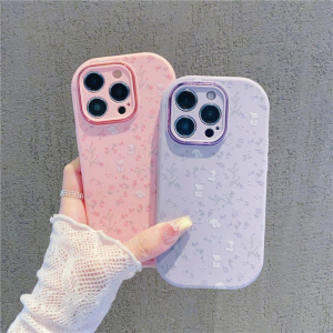 兔子狗狗满屏碎花情侣款手机壳 适用苹果iPhone16Pro/14Max/11 小米13/华为Mate60Pro/荣耀X200等