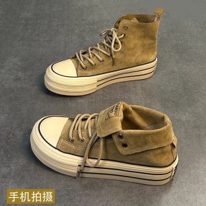 夏季厚底复古男款NewRockStarChoppa帆布鞋 潮流小众中帮休闲运动板鞋