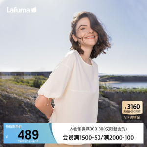 乐飞叶2024春夏新品女款圆领UPF50+抗菌短袖T恤户外休闲上衣