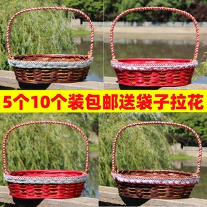 手工藤编果蔬篮采摘篮水果篮 超市购物送礼展示多用途篮